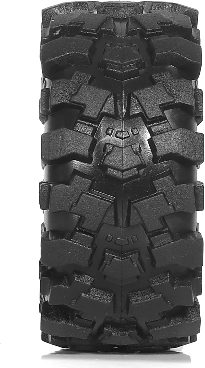 REDSPIDER 1.0 Crawler Tires (4pcs) Rubber Mud Terrain Tires With foam insert for 1/18 1/24 RC Crawler TRX4M Axial SCX24 FMS FCX18 Tires ﻿ (1.0in Tires)