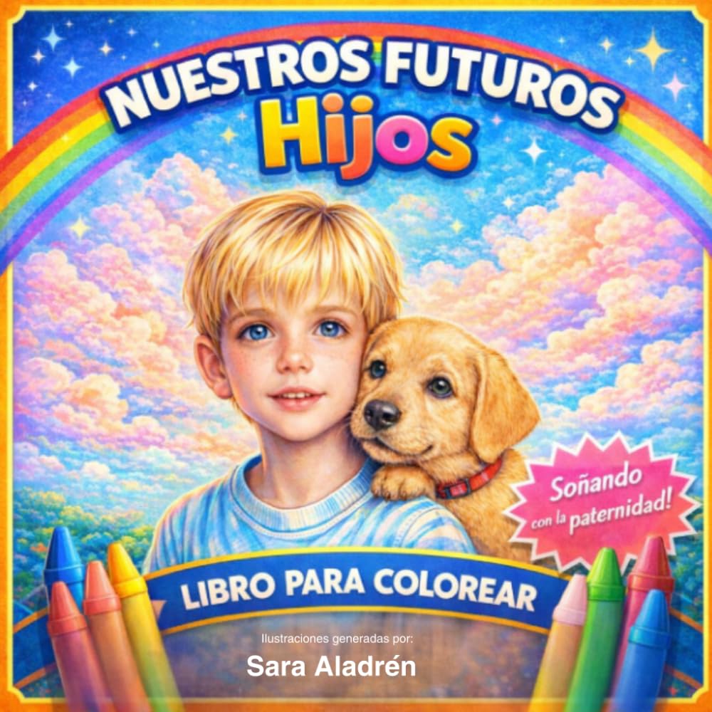 Nuestros Futuros Hijos – Libro para Colorear para futuros padres y madres: Ilustraciones Tiernas de Niños y Mascotas - Regalo Inspirador para Soñadores de la paternidad y maternidad (Pinta y Colorea)
