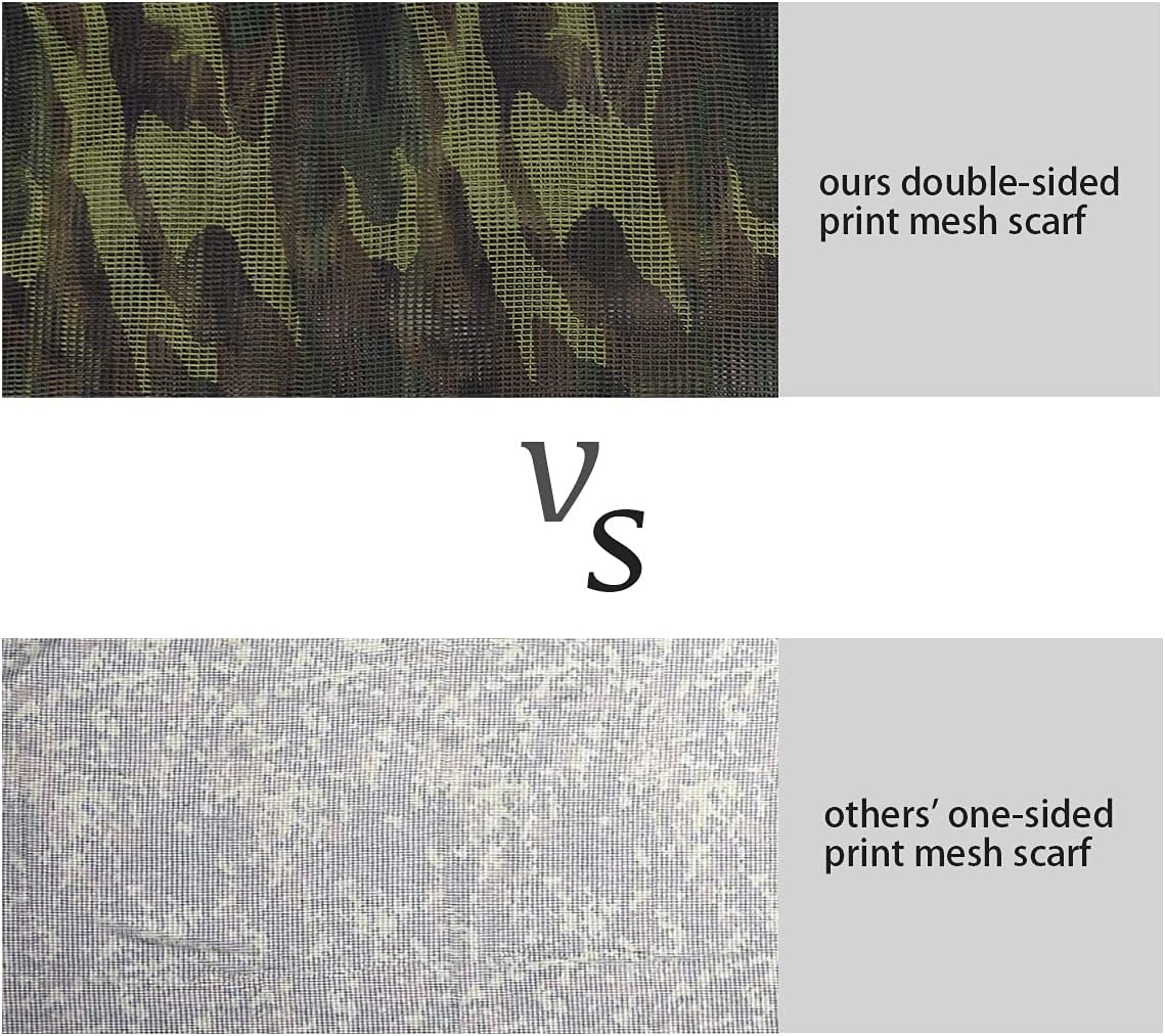 WINWAY Sniper Veil Camo Scarf Double Printing Tactical Military Camouflage Mesh Scarves for Hunting Shooting Wild Photography : Sports & Outdoors