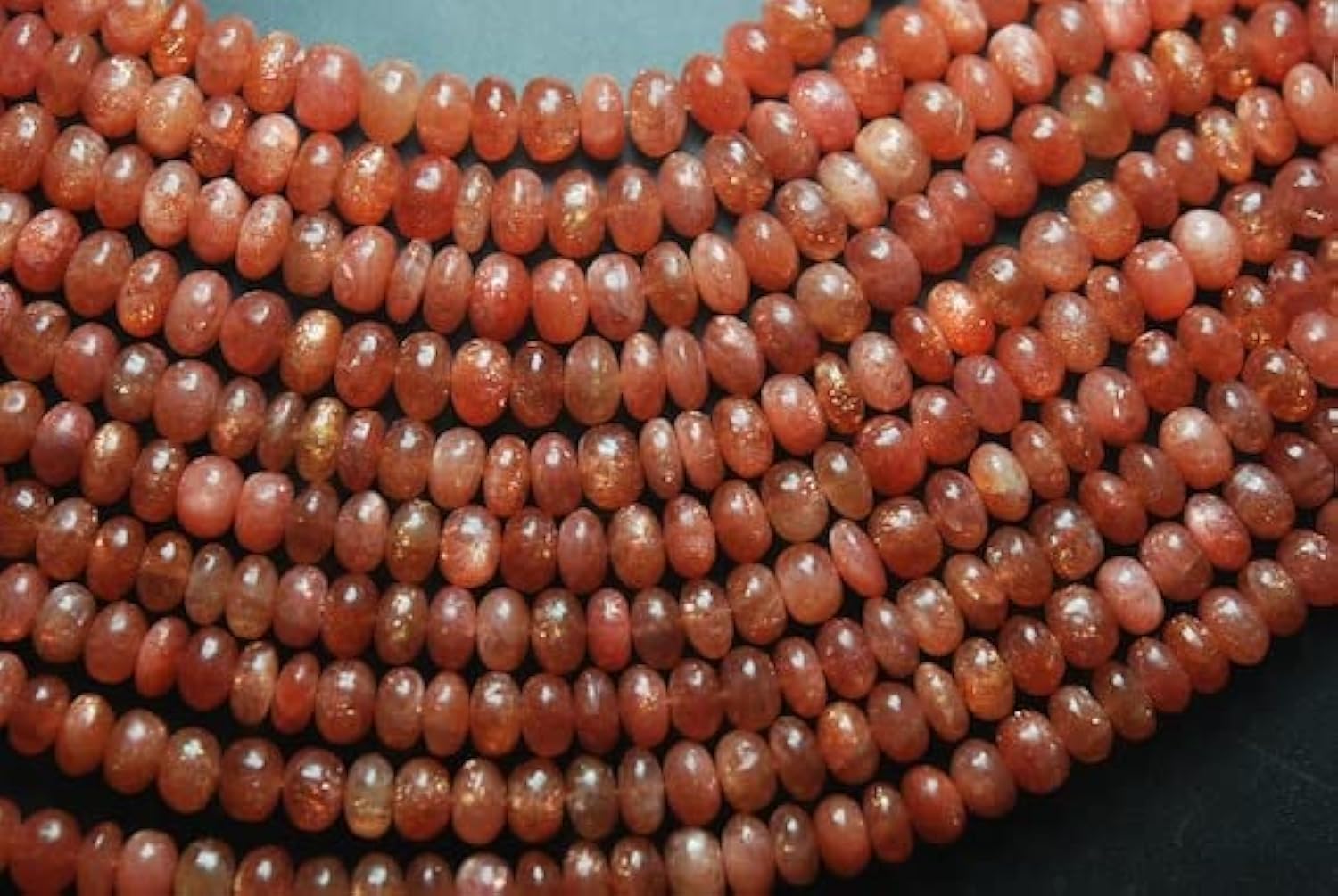 Sunstone naturel perles rondelles 10mm pour bijoux d'été bohème