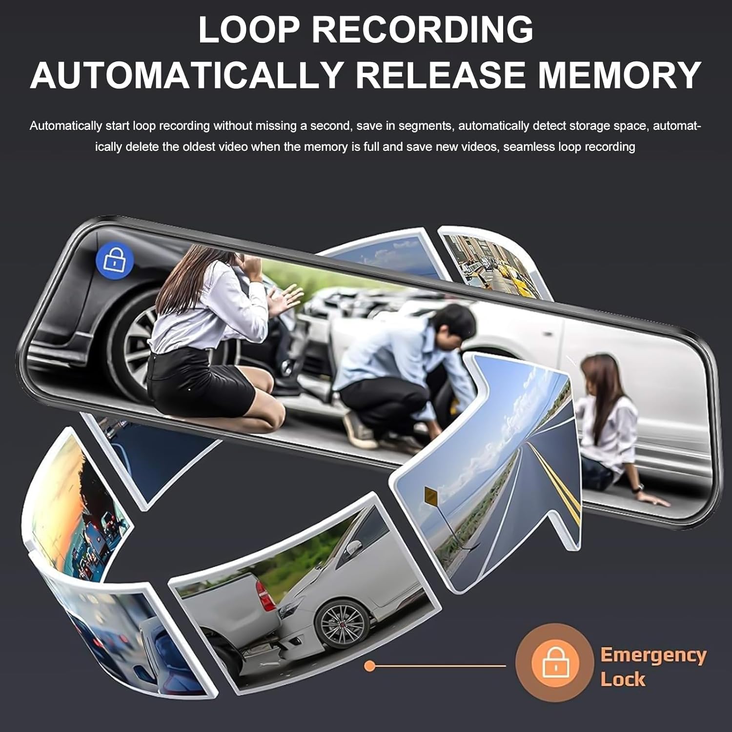 Visual representation of loop recording with video segments