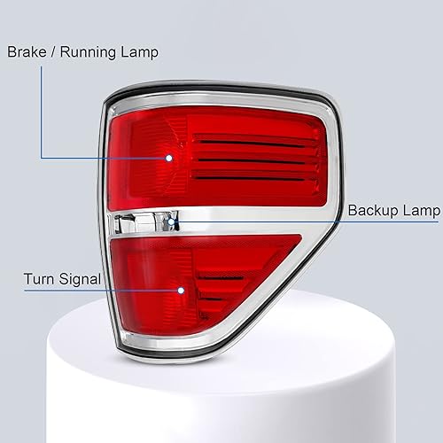 Miniatura 2 de Luz trasera compatible con Ford F-150 2009-2014 Pickup Truck Conjunto de luz trasera (lado del conductor y del pasajero)