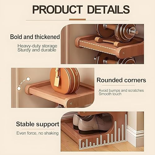 Miniatura 4 de Zapatero vertical de 7 niveles, estante de bambú para zapatos, soporte de almacenamiento de zapatos, torre de zapatos de entrada, organizador