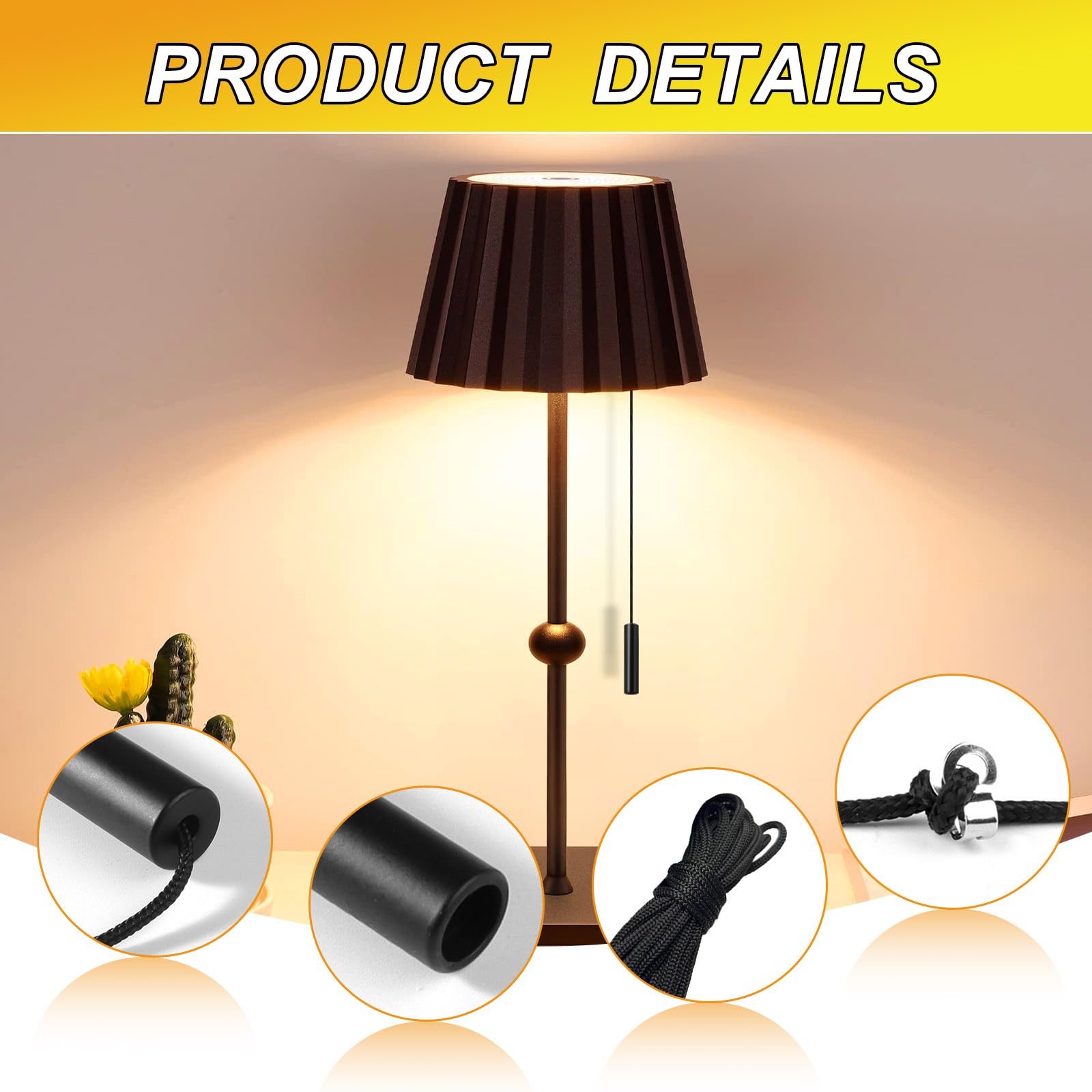 TXErfolg Bathroom Light Pull Cord 6*1.2cm Light Pull Handle with 150cm Light Pull Cord Extension Black Light Switch Pull Cord String Handle Connector for Bathroom Toilet Light Ceiling Light Fan Switch - Image 3