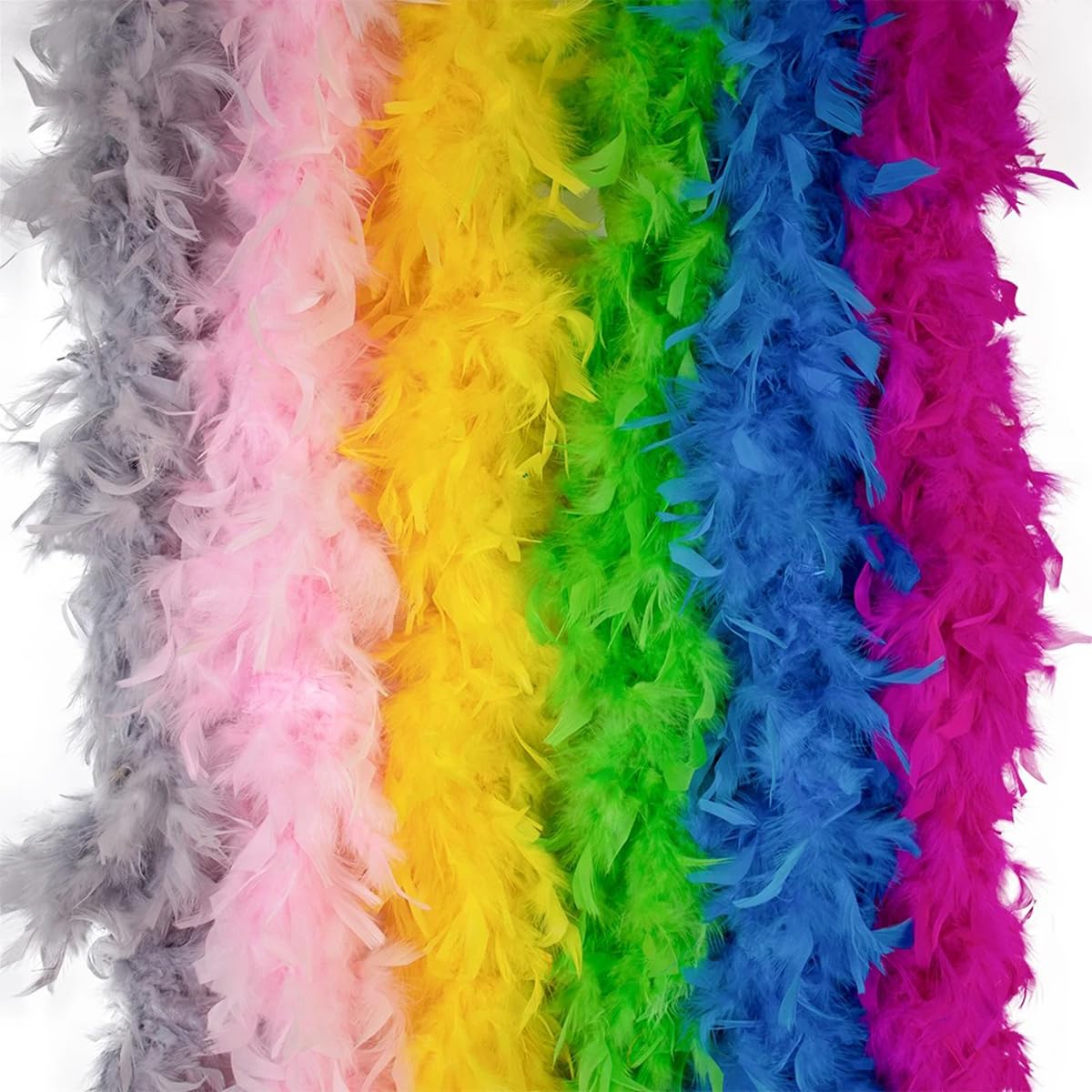 200 cm große Truthahn-Federboas, lange Boas, Kostüm-Dekoration, Federboa-Verzierung für Bastelarbeiten, Hochzeit, Party, Kleidung, Dekoration, 04