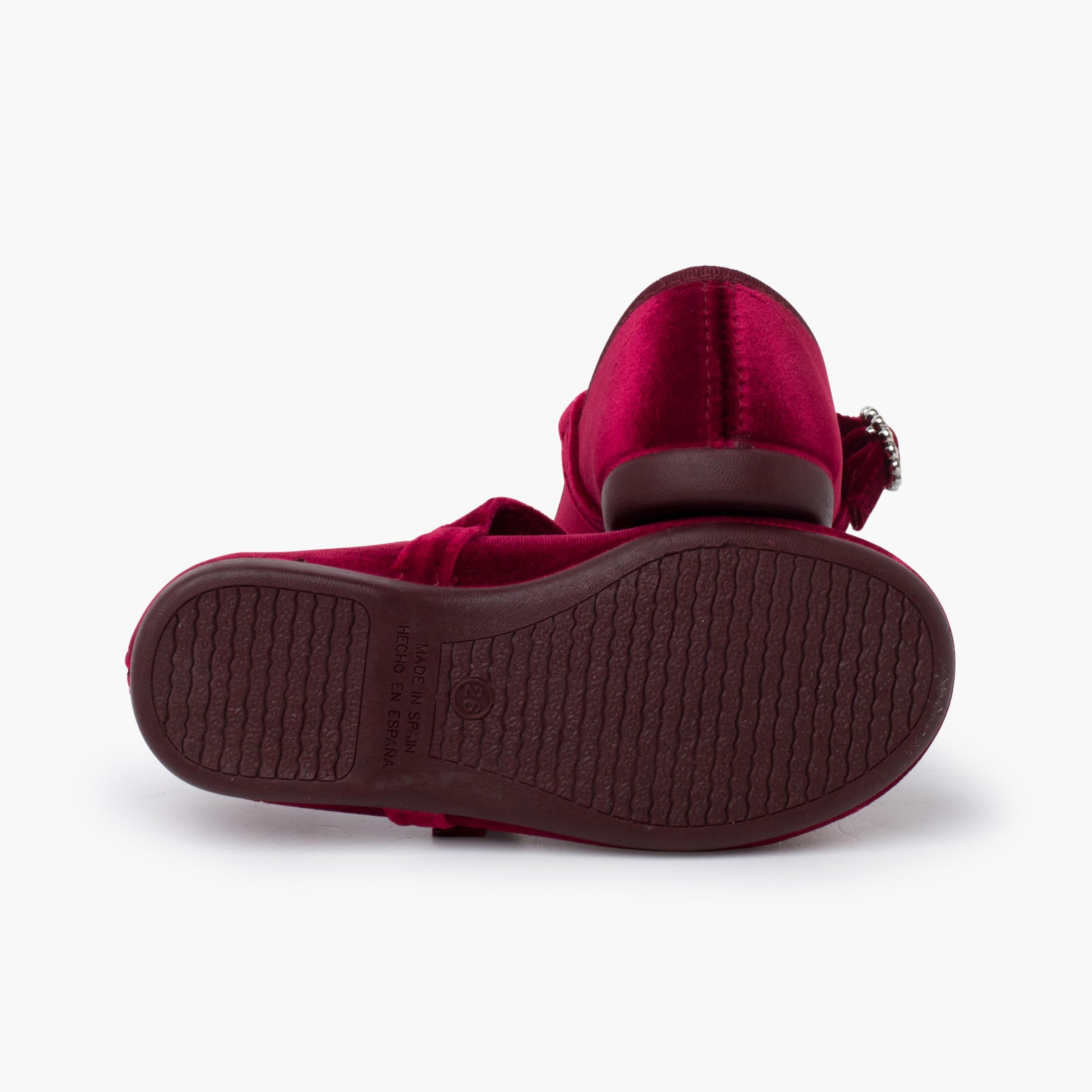 Pisamonas Ballerine con Cinturino Velluto Fibbia Gioiello