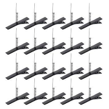 Abaodam 100pcs Duck Bill Clips with Spring Metal Hair Clips DIY for Crafts Easter Halloween Christmas Hair Accessories