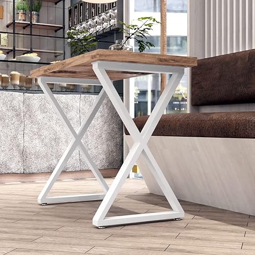 DR.IRON Patas de mesa de metal blancas de 28 pulgadas de alto, patas de escritorio resistentes para mesa de comedor, mesa de café, mesa de cocina