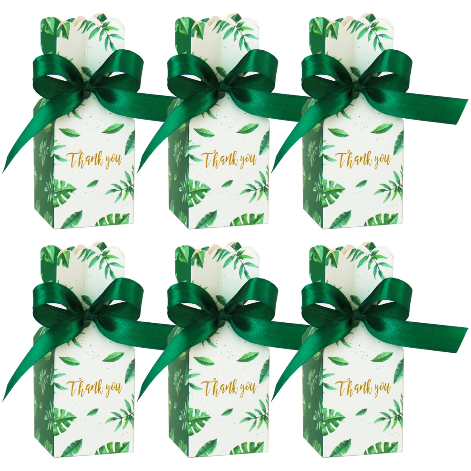 Allbusky 50PCS Paper Candy Boxes - Mori Wedding Favour and Gift Party Decorations With Vase Shape Design