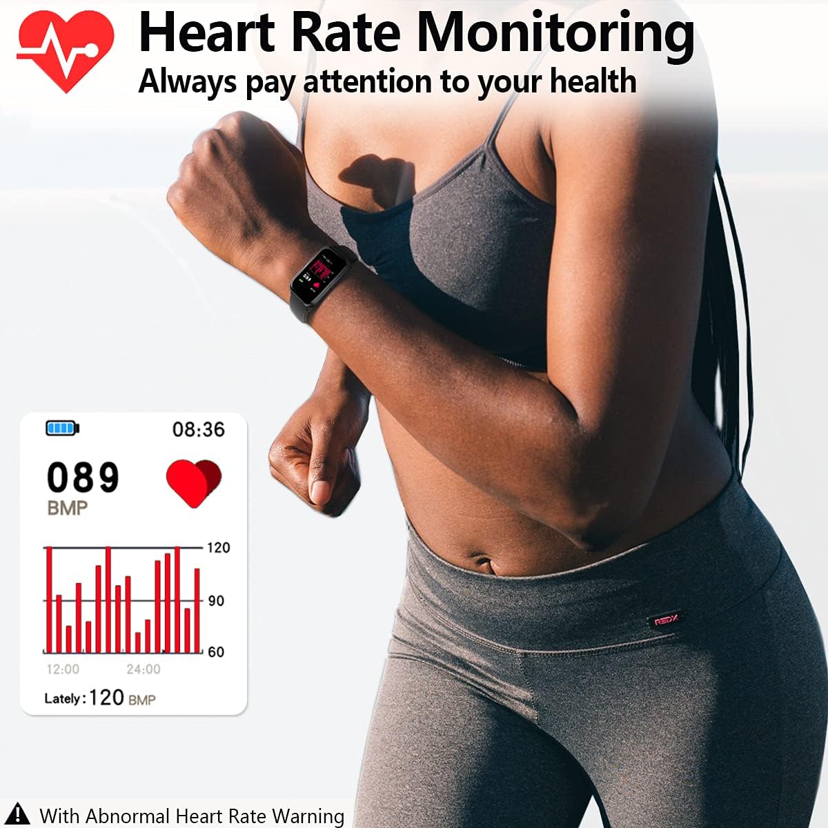 MorePro Fitness Tracker, Activity Tracker with Blood Pressure & Heart Rate Monitor, IP68 Waterproof Smart Watch for Women Men, Smartwatch Sleep Tracker with Music Control Weather Display : Everything Else