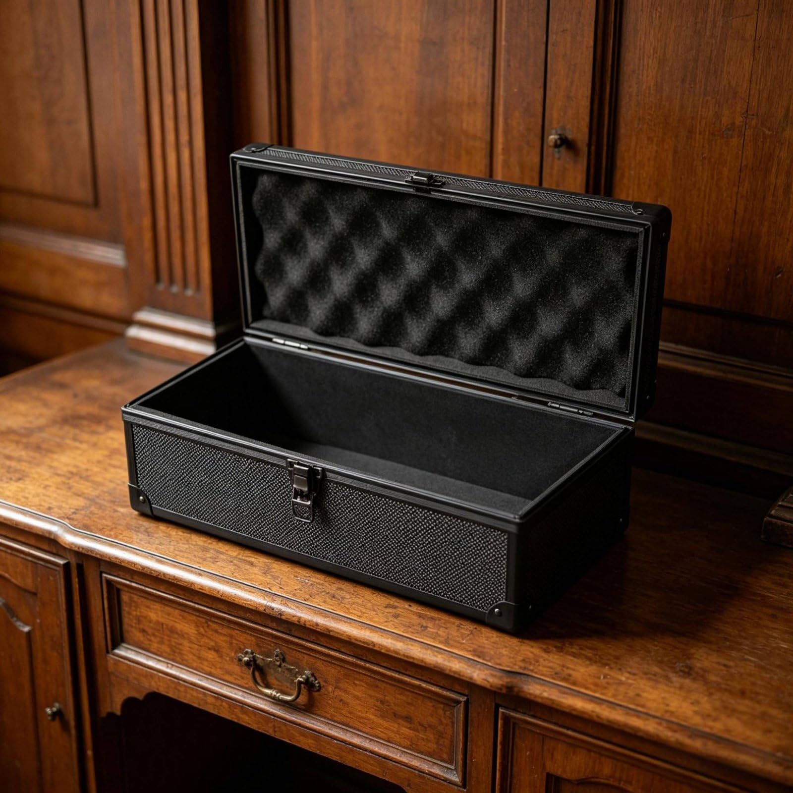 Mallette de Cartes à Collectionner Boîte de Rangement Coffret Étui avec Structure Renforcée en Alliage d'Aluminium Verrouillage à Loquet et Mousse Eva
