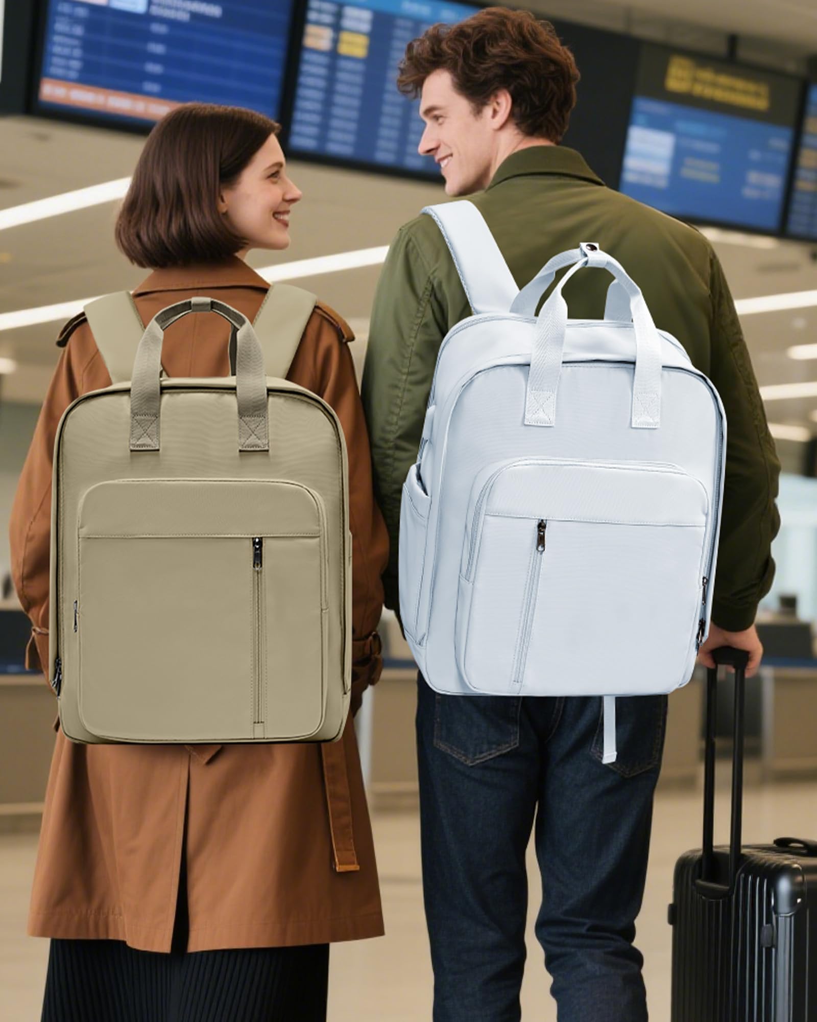 SZLX Zaino Ryanair 40x30x20 Sottovuoto Zaino da Viaggio 40x20x25 Bagaglio a Mano 40x30x20 Wizzair Donna Uomo Borsa da Cabina per Easyjet 45x36x20 Adatto a Laptop da 14 Pollici Impermeabile per Lavoro