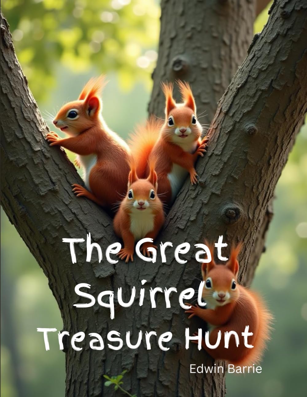 The Great Squirrel Treasure Hunt: A story and coloring book about four Squirrels