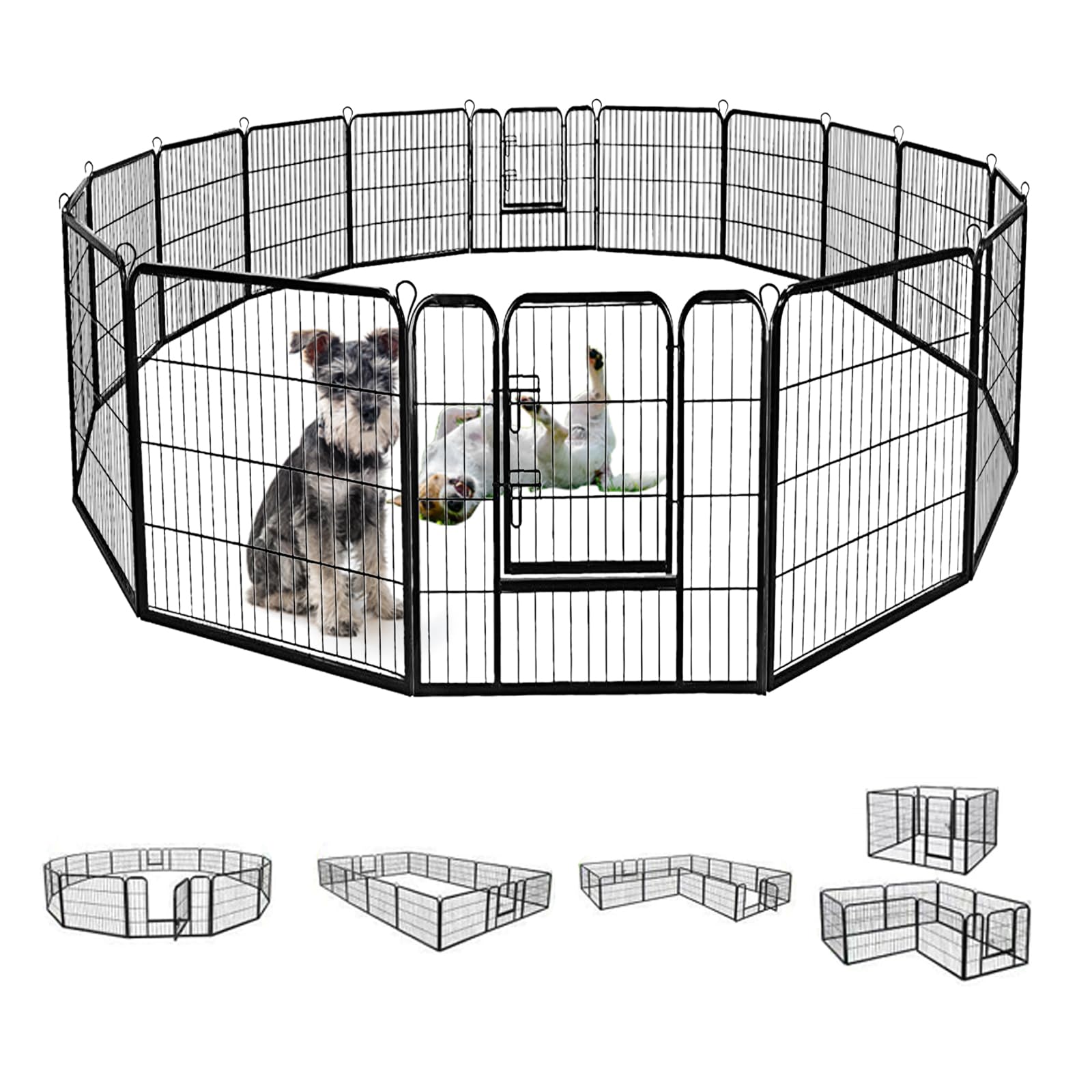 CHEFJOY Dog Playpen Indoor Outdoor, 16 Panels 48