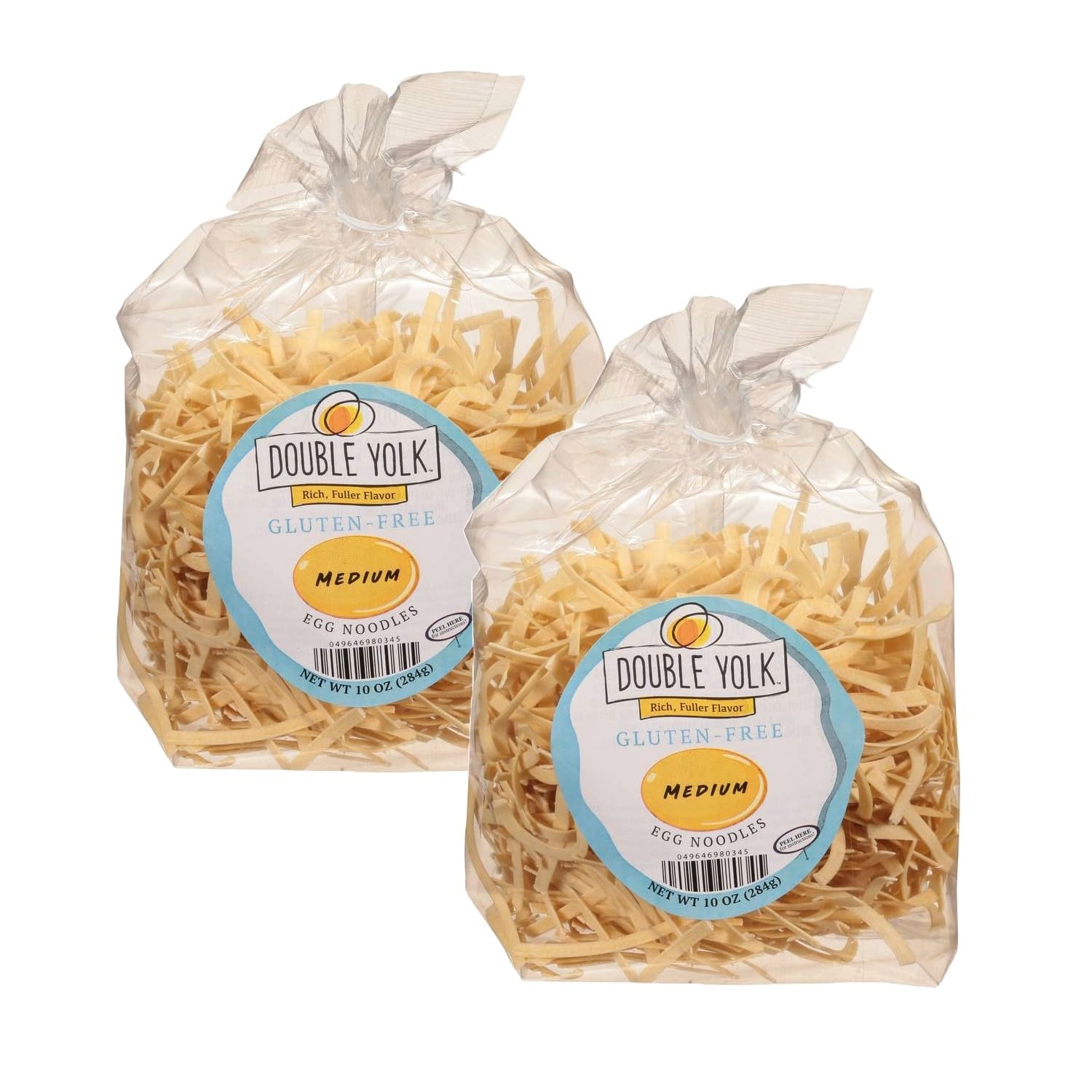 Original Gluten Free Homestyle Noodles - Double Yolk Egg Noodles, 2 Packs 10 Ounces Each