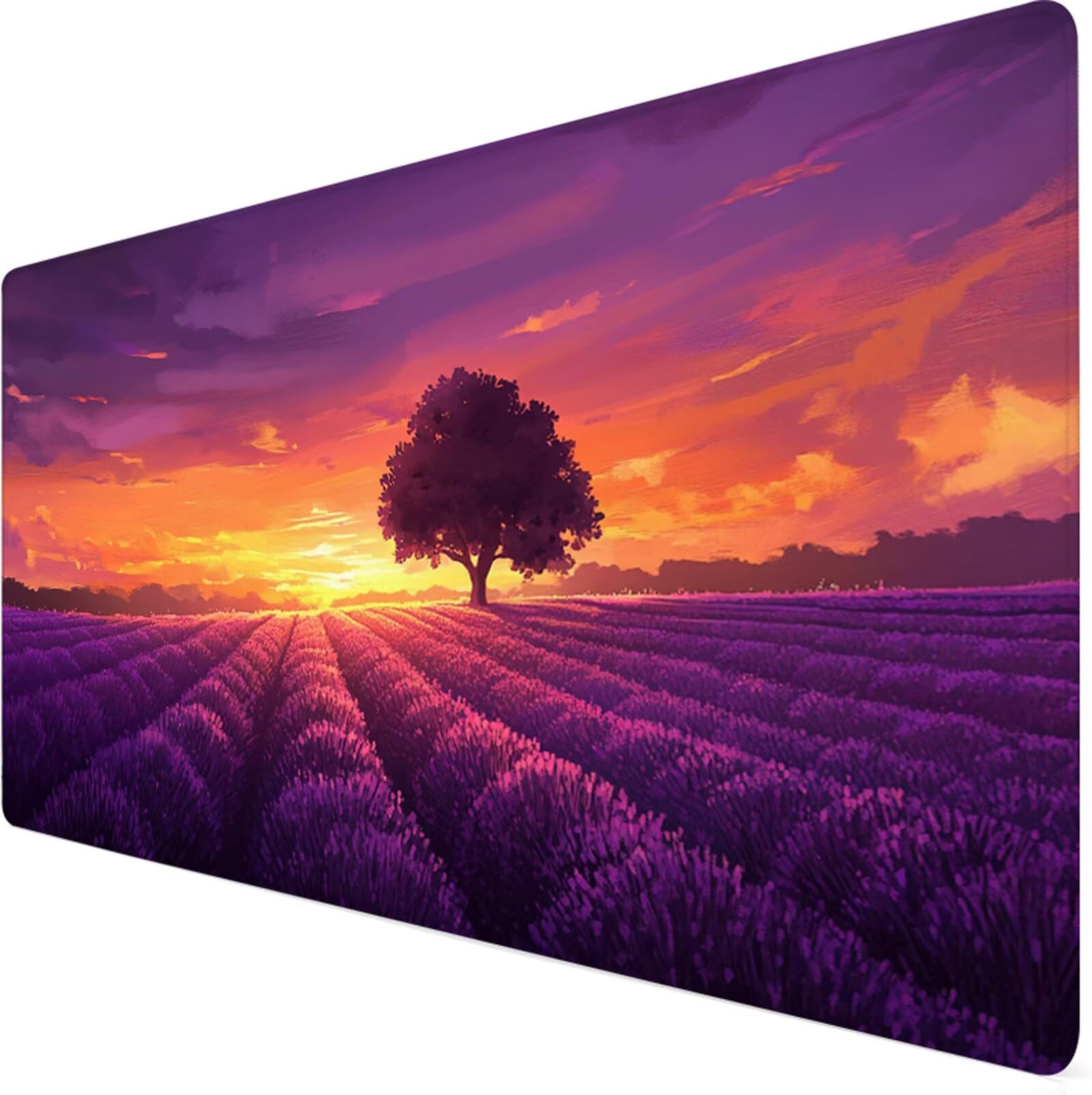 Podkładka pod mysz XXL 1200x600x3mm fioletowa podkładka pod mysz podkładka pod mysz drzewo poprawia precyzję i szybkość, antypoślizgowe wodoodporne, szyte krawędzie, akcesoria do gier, komputer