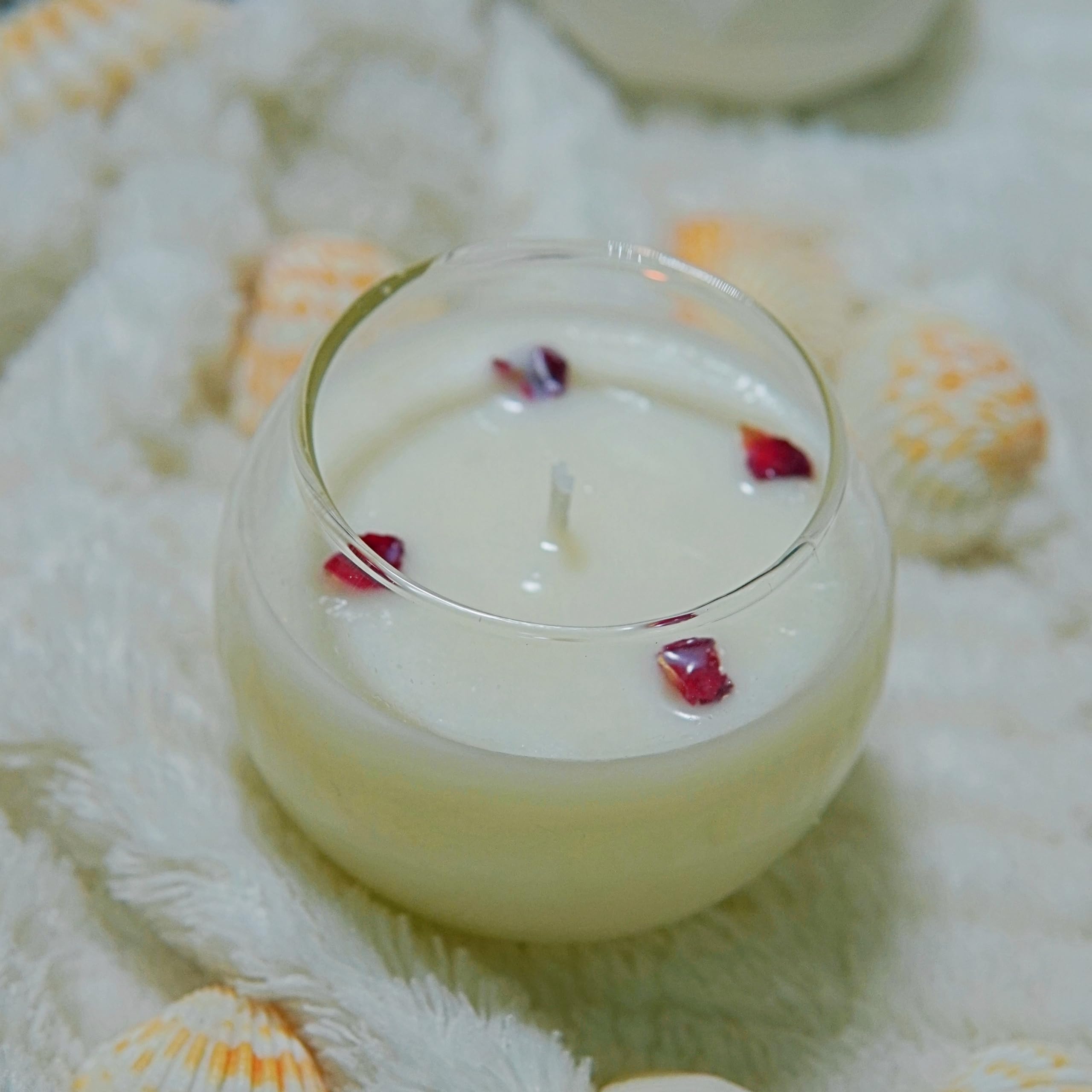 Whitepetals Candles | Scented Candle - 100% Pure Soy Wax | Scented Candles All Naturals | Eco Friendly, Aromatherapy, Home Decor, Luxury Candles, (Rose oil)