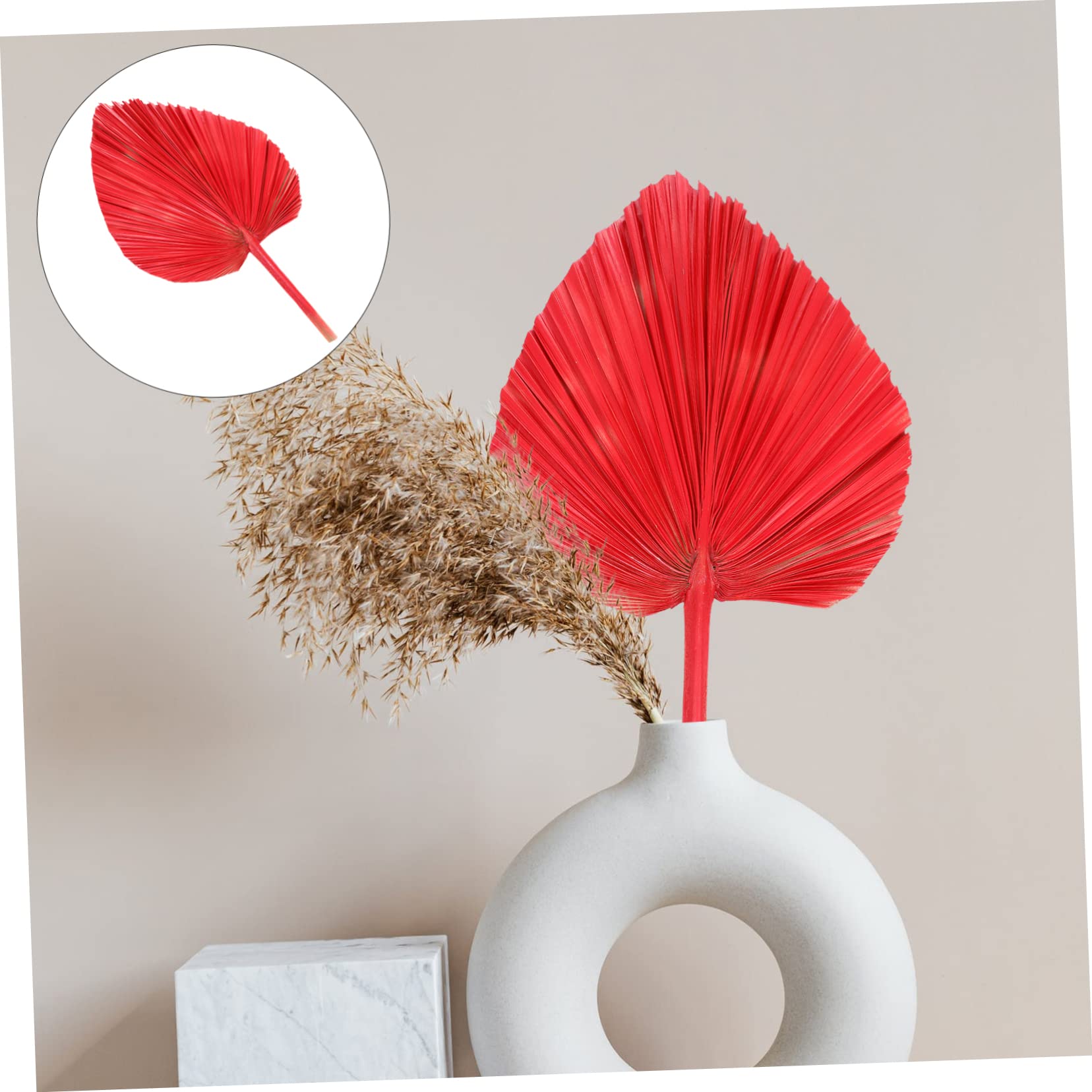 Zerodeko 3 Stücke Elegante Getrocknete Palm Blatt Fan Chic Schmuck Für Hochzeit Schmuck Blatt Getrocknete Blatt Ornament