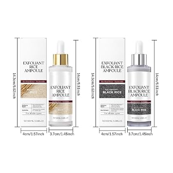 Black Rice Exfoliant Serum,Skin Gentle with Rice Water Extract Peel Shot Glow Skin Care.
