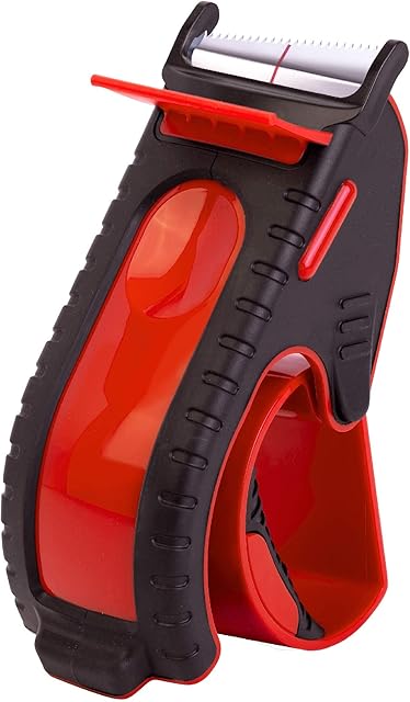 Heavy Duty Packing Tape Dispenser, Smart Tape Gun: TENDO° Essential Line  Ergonomic Tape Dispenser for 2" Tape, with Patented 10° Sloped Chromium Blades - P-2200 (4th Gen.)_RED