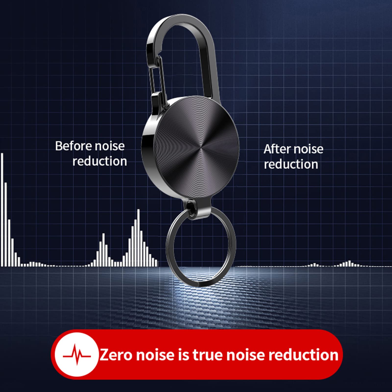 Grabadora de Voz Digital con Grabación Activada por Voz, Reproducción de Audio MP3 con Reducción de Ruido HD, Grabadora de Llavero para Clase de Reunión (32GB)