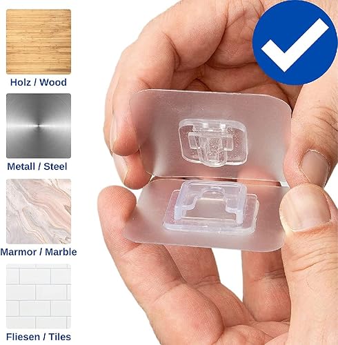 Miniatura 4 de 10 ganchos mágicos, ganchos adhesivos sin taladrar para organización de cocina y baño