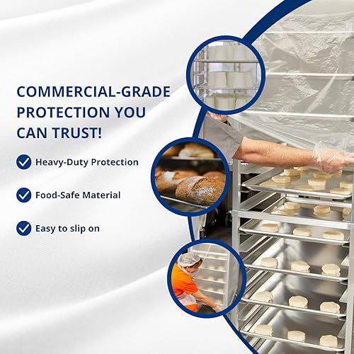 Miniatura 6 de FSE Cubiertas desechables de grado comercial para bandejas/panecillos, 20.25 pulgadas de ancho x 26 pulgadas de profundidad x 69 pulgadas de alto,