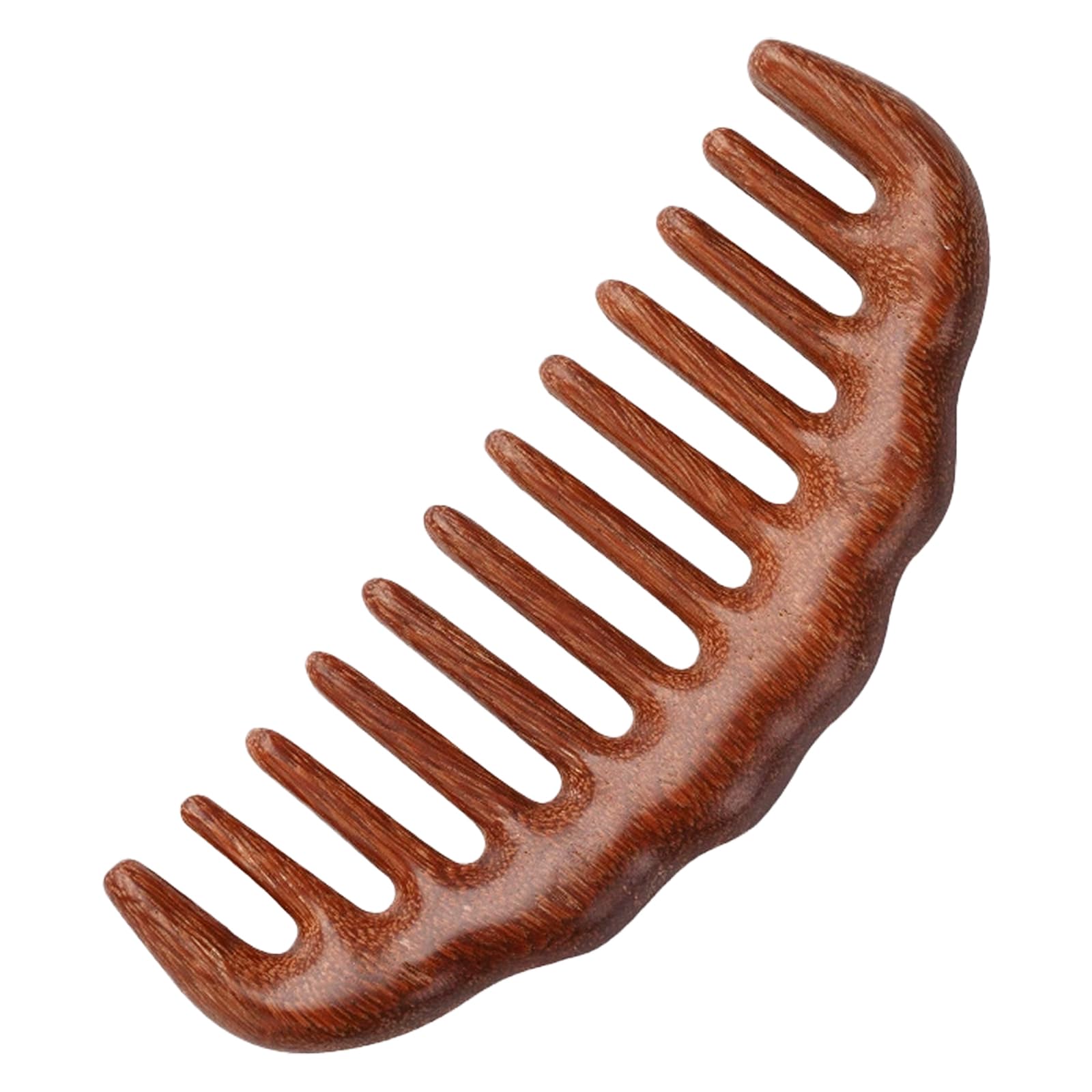 JIUDOUCUOWooden Hair Comb, curling comb,Wide tooth massage combs, Brown, 1 Pack (One SizeA1)