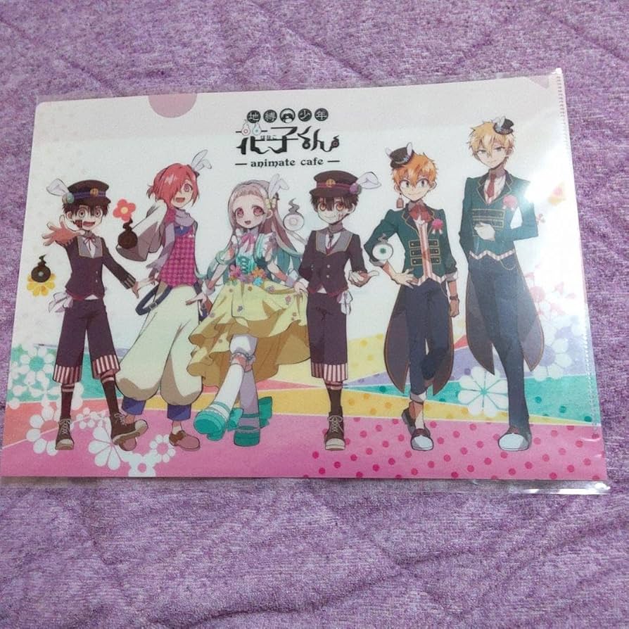 地縛少年花子くん クリアファイル 6点 セット 花子くんカフェ 地縛少年花子くん」カフェのグッズ発表、千社札風のクリアカード