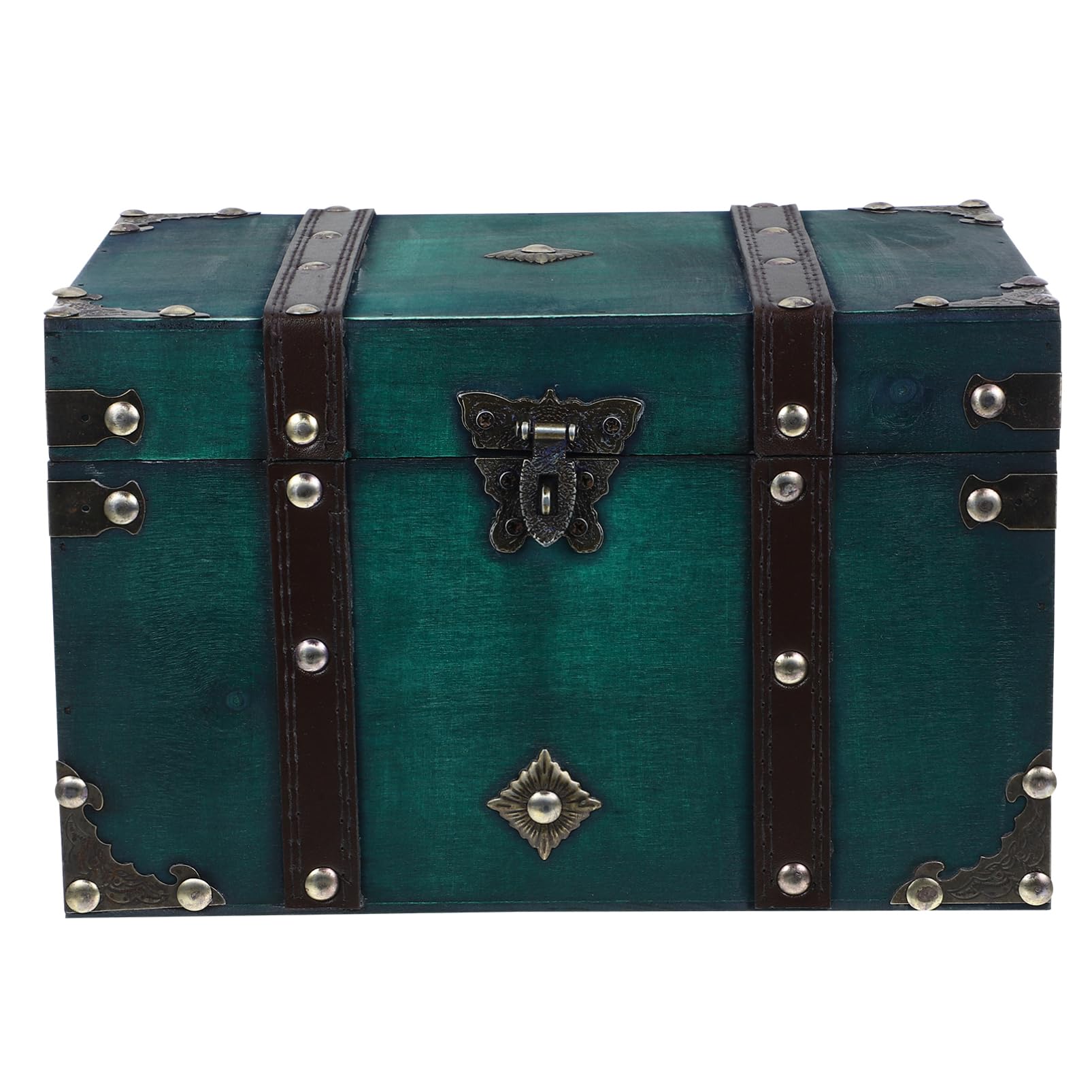 Alipis Joyero de Madera Verde Cierre, Diseño Vintage para Almacenaje