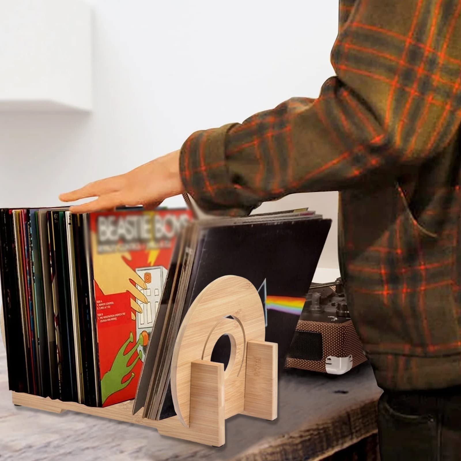 Ufficio Supporto for dischi in vinile, supporto for album da tavolo Scaffale porta dischi