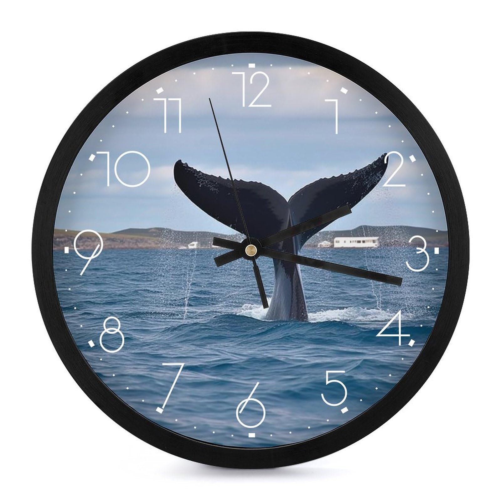 Horloge murale facile à lire pour chambre et bureau blanche