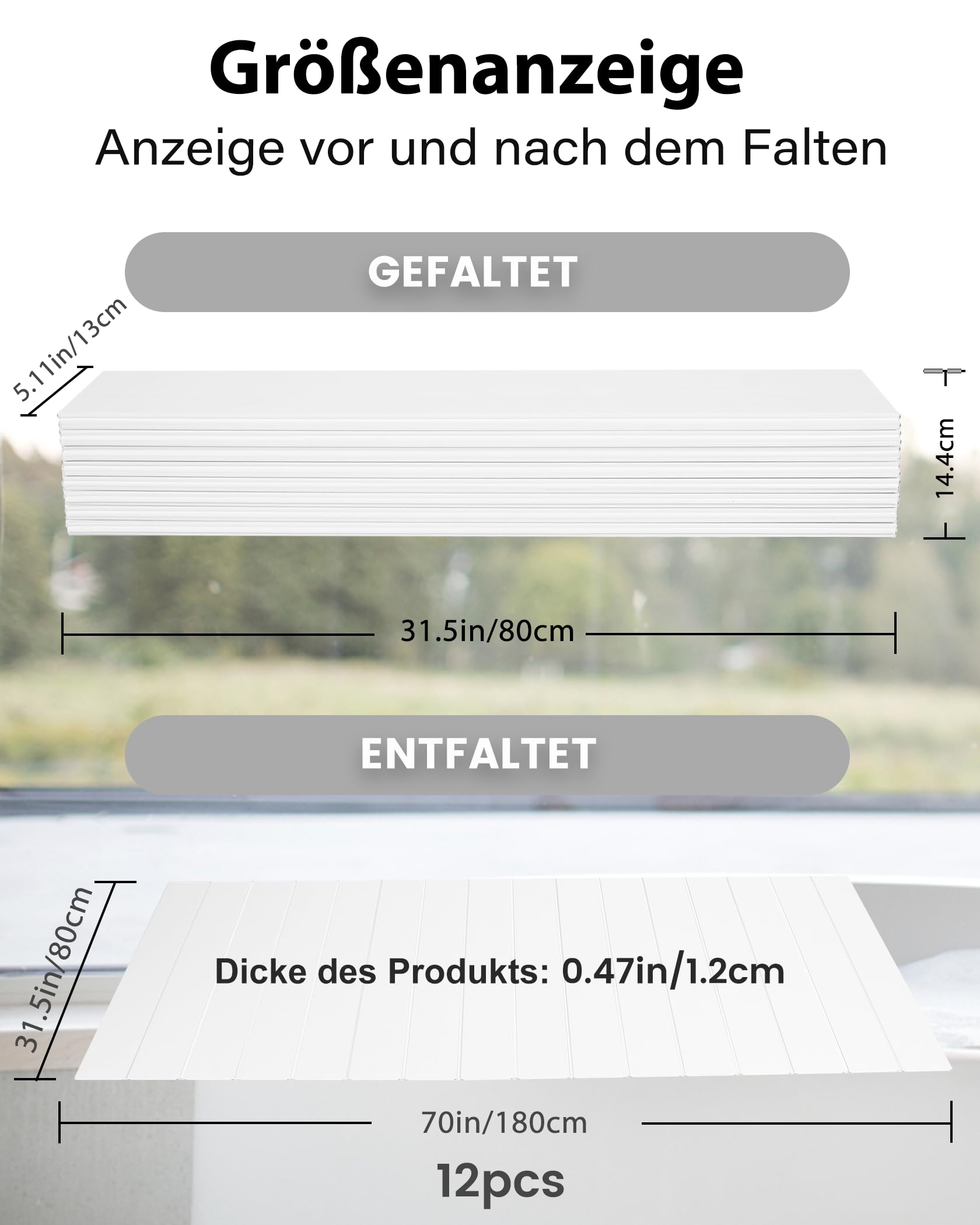 80x180cm Badewannenabdeckung bis 10kg Belastbar - 12mm Badewannenbretter Faltbare Badewannenablage Dämmplatte Staubdicht Wasserdicht für Haus Badewannen Badezimmer SPA Weiß