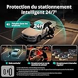 BOTSLAB 4 Canaux Dashcam Voiture,Dashcam 3K/4K Avant et 1080p*3,Caméra Embarquée 560°& 5.8GHz WiFi GPS avec carte SD 128G, Commande Vocale,Vision nocturne, 24H Parking Mode avec Kit de Câblage Incluse - 5