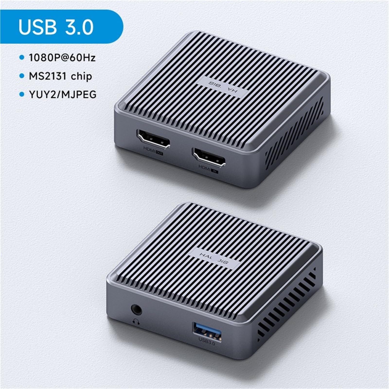 Tarjeta de captura de video compatible con HDMI 4K para grabación de juegos, transmisión en vivo, Grabber MS2131 1080P para PS4/5 Switch (chip USB 2.0-MS2109)