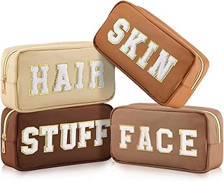 Cunno 4 Piezas Bolsas de Maquillaje Preppy de...