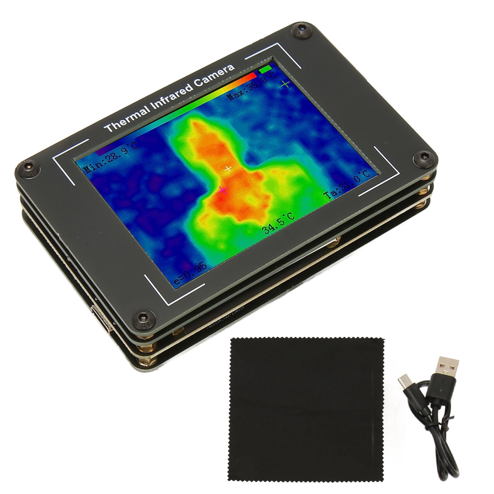 Wärmebildkamera, 3,4 Zoll 240 X 320 LCD-Display, Infrarot-Wärmebildkamera mit Einem Bereich von -104 °F Bis 716 °F, 55°×35° Sichtfeld, Wiederaufladbare Tragbare Wärmebildkamera
