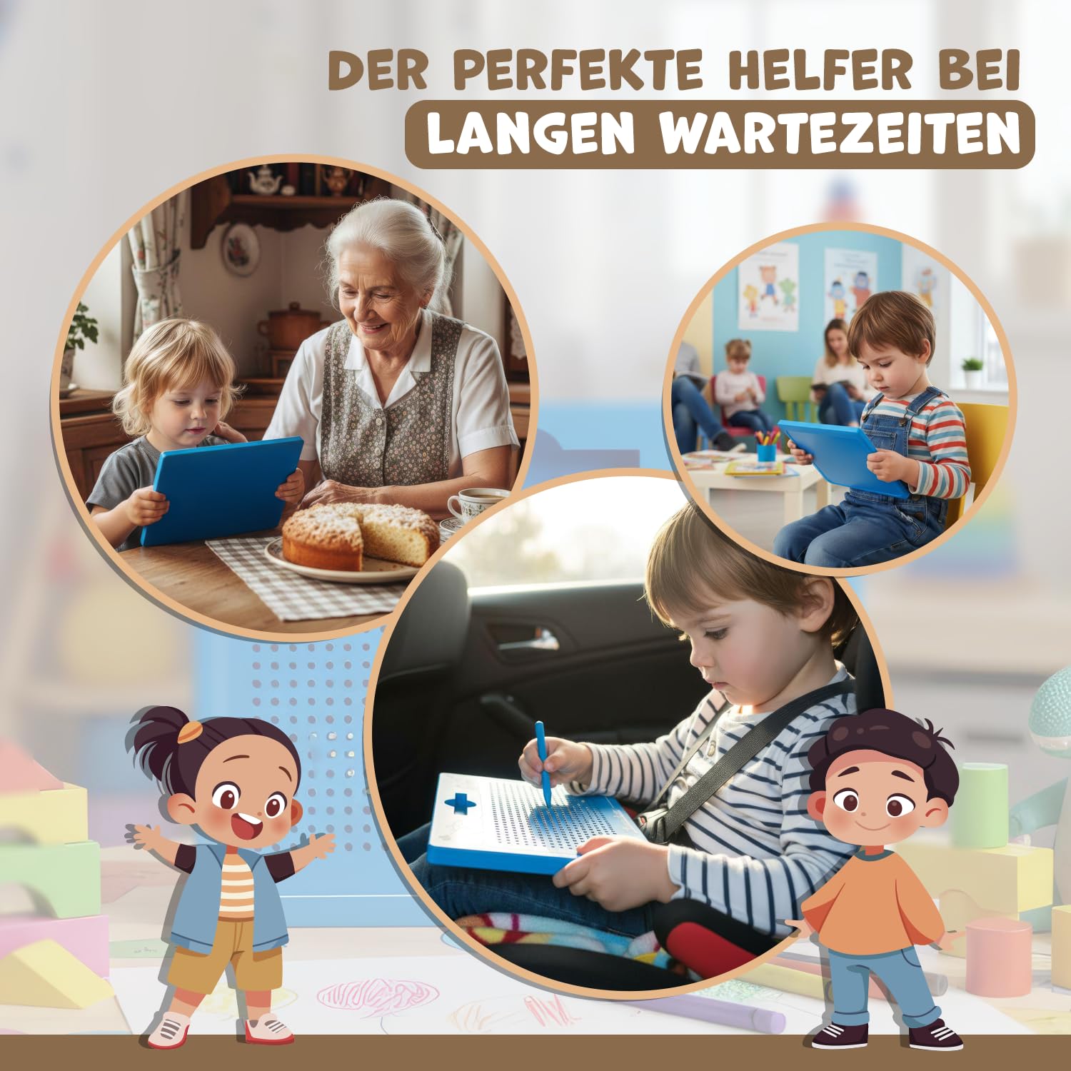 Magnetspiel für Kinder - Zaubertafel mit Kugeln und Stift - Tolle Beschäftigung Kinder ab 3 - Das magische Magnet Spiel für die stressfreie Autofahrt