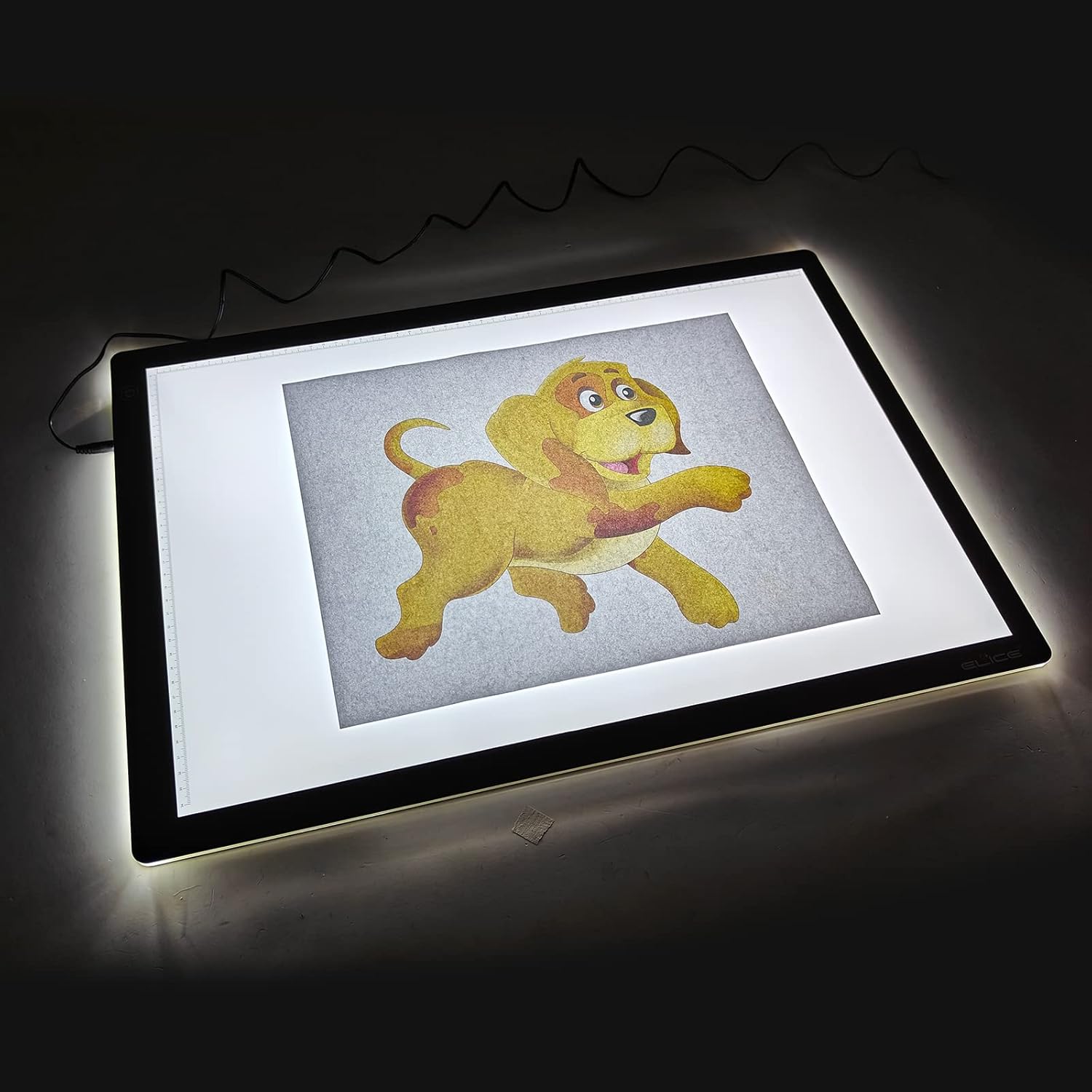 KOBAIBAN Large A2 Tracing Light Box, 12V2A Adapter Power 7500 Lux Stepless Brightness Ultra-Thin LED Artist Copy Board Craft Light Drawing Pad for Diamond Painting/Sketching/Animation/Weeding Vinyl
