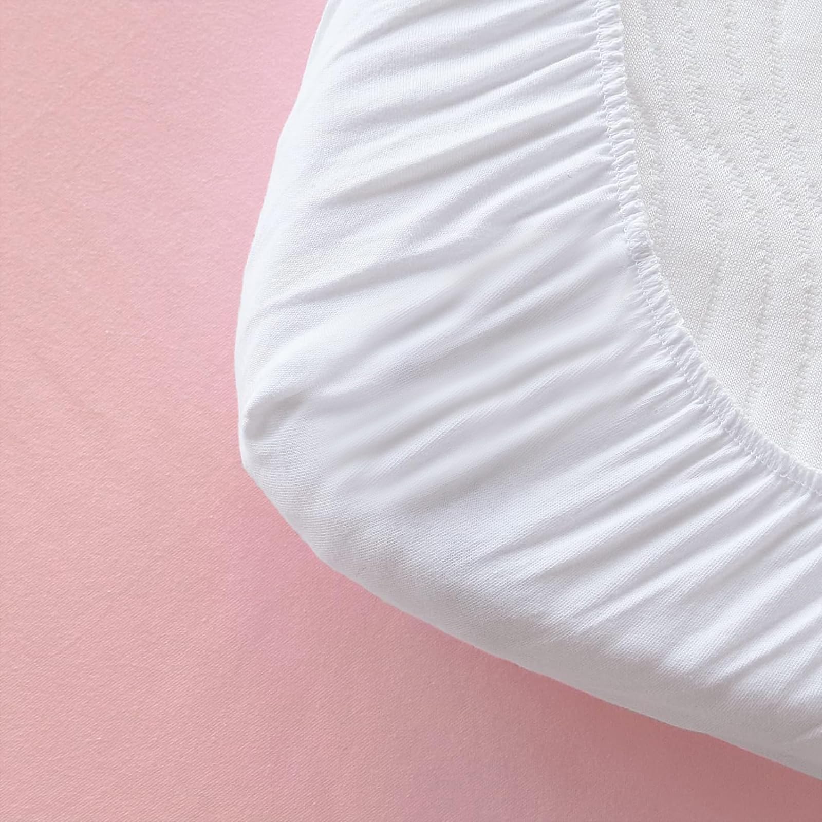 Next To Me Crib Sheets 83x50cm, 2 Pack of 100% Jersey Knit Cotton Baby Sheets Fitted - Image 2