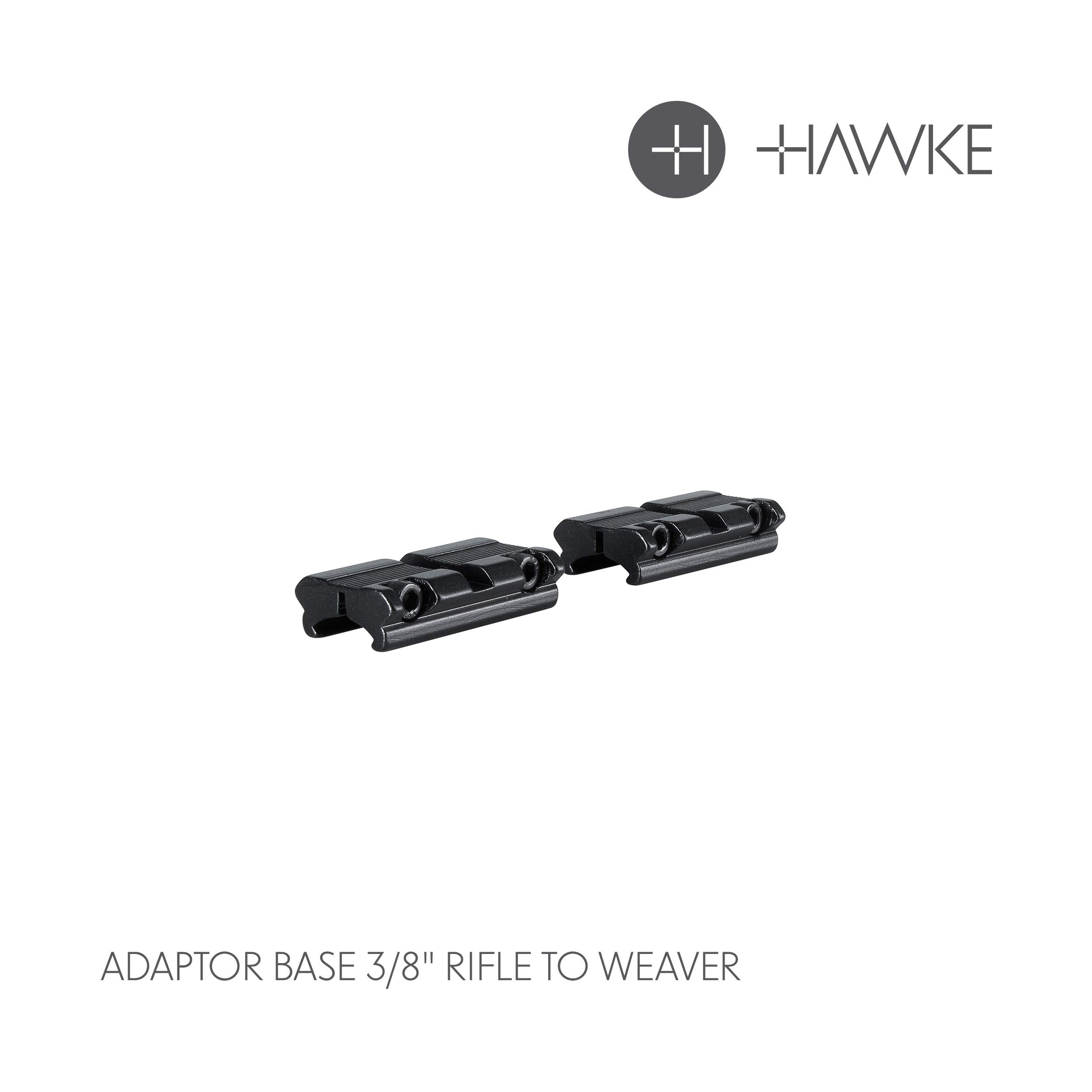 Hawke 2 piece 3/8"" Dovetail to Weaver Adapters for Scope Mount Rings 22405