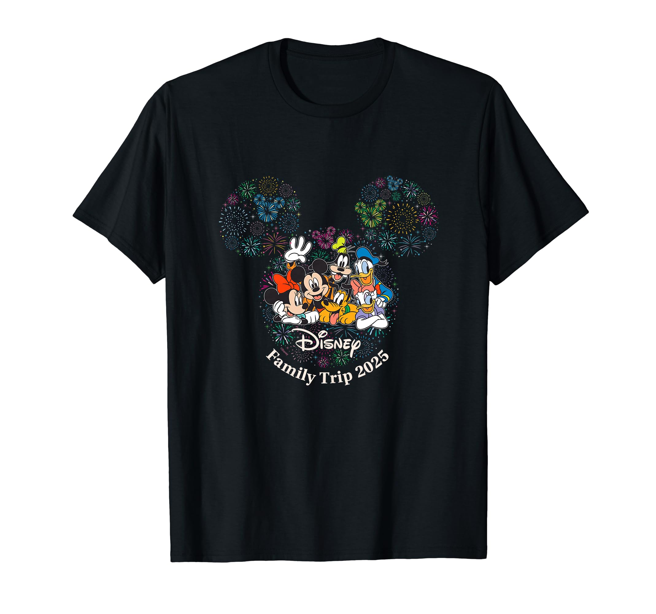 Mickey & Friends Fireworks Vacation Family Trip 2025 T-Shirt