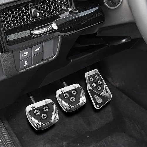 Almohadillas para pedal de automóvil, kit de placa de descanso de pedales, cubiertas de pedal de gas, almohadillas de pedal de gas de freno,