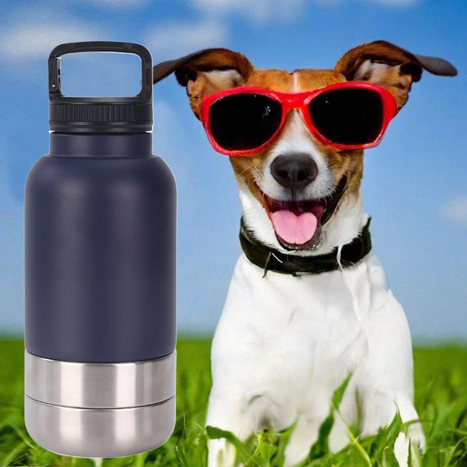 Borraccia Acqua Portatile Animali 1520 ml Contenitore D'Acqua Per Animali | Borraccia Sottovuoto Cuccioli Per Viaggi Campeggio Outdoor Escursionismo Picnic Passeggiate Dormitorio Apparta