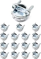 QWORK 16 Pack 1/2 Inch Zinc Alloy Cable Connectors - Clamp Type for Metallic Conduit, Anti-Rust Durable Steel-Like Fit