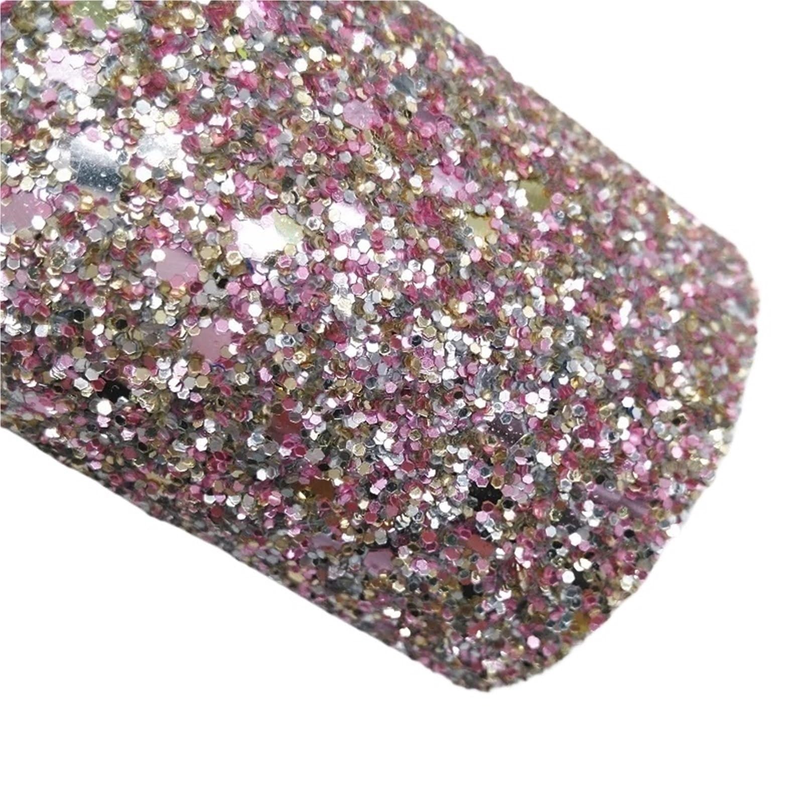Sparkle PU Leather Fabric 30X134CM Mini Roll Chunky Glitter Leather Sheets Faux Vinyl Synthetic Fabric for Bows Craft DIY