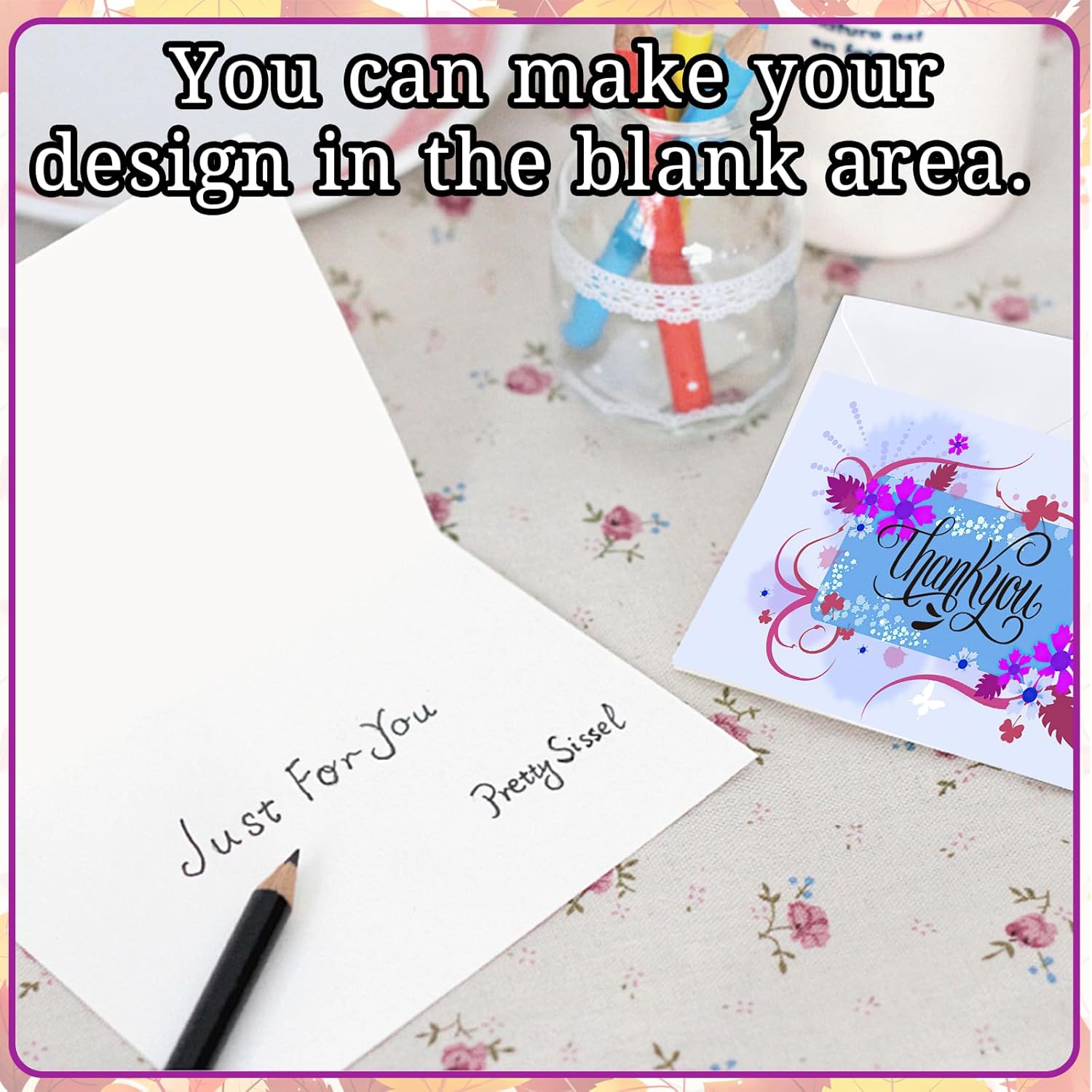 Eilyliafe 160 Piece Bulk Set of 4x6 Blank Thank You Cards with Envelopes & Stickers - 32 Watercolor Floral Designs for Small Business, Wedding, Funeral, Baby Shower, Graduation & Thanksgiving