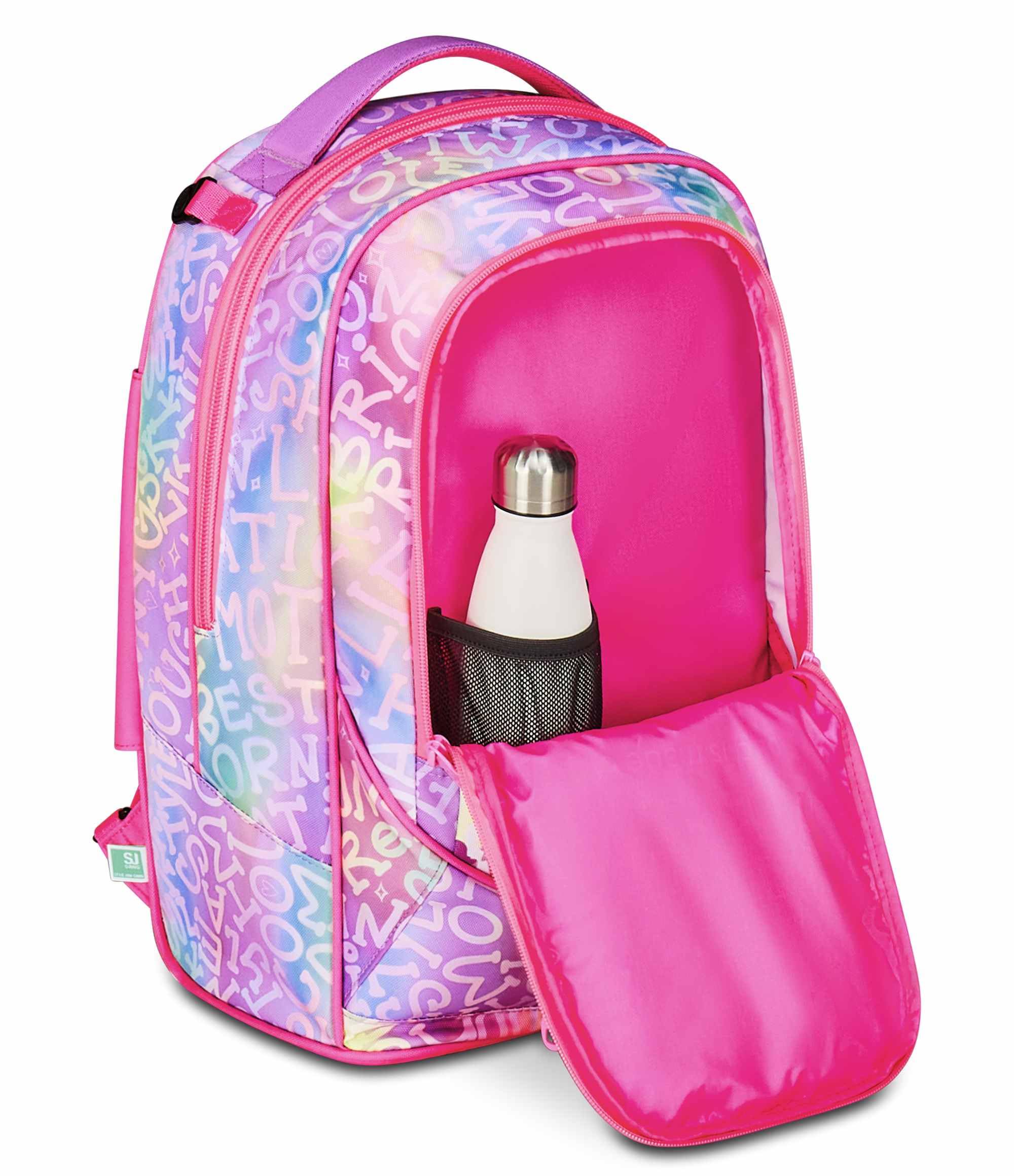 SJ GANG STYLE JAM GANG Trolley Scuola Jack 3 Ruote, Lilla, 3 in 1, Zaino Triplo Uso con Carrello Sganciabile, 33 L, Zaino Scuola Elementare, Zaino Bambina