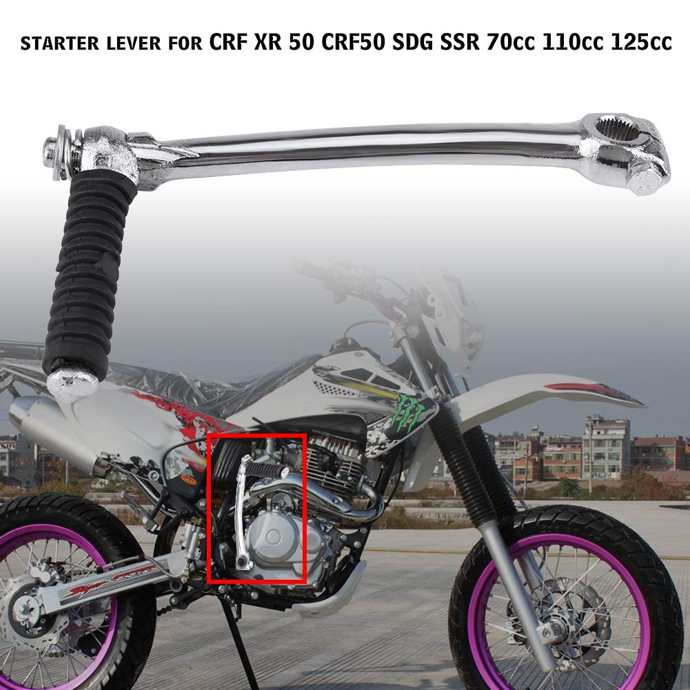 Levier De Démarrage 16 Mm Pour Pit Bike 140-160cc - Acier Inoxydable, Noir