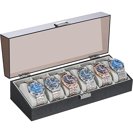 KeaJuidy Uhrenbox Acryl - Vitrine Mit Samtkissen 10x10x6cm